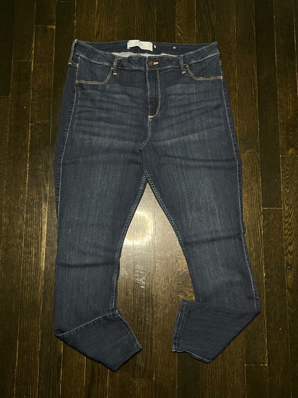 Hollister High Waisted Dark Blue Jeans Womens